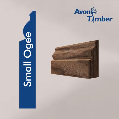 Solid American Black Walnut Small Ogee Architrave (Per Metre)