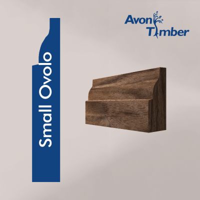 Solid American Black Walnut Small Ovolo Architrave (Per Metre)