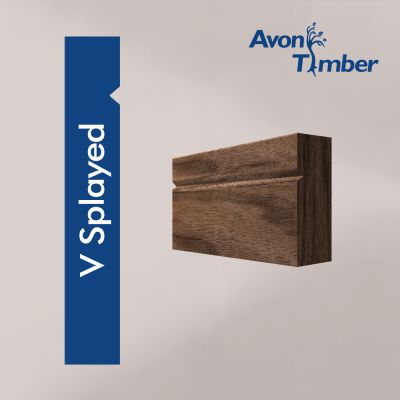 Solid American Black Walnut V Splayed Architrave (Per Metre)