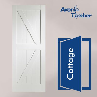 White Primed Internal Door: Type Cottage