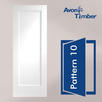 White Primed Internal Door: Type Pattern 10