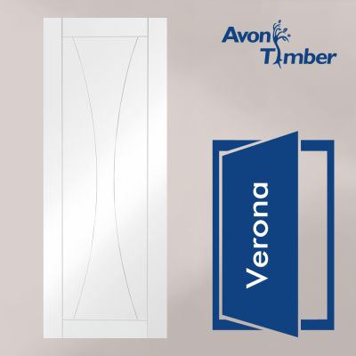 White Primed Internal Door: Type Verona