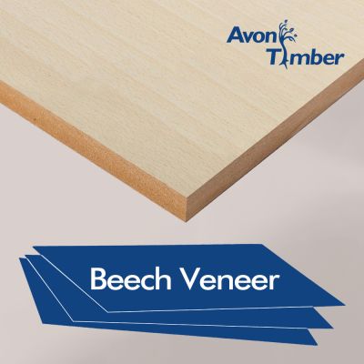 Decorative Veneered MDF White Beech Two Sides A/B Quality
