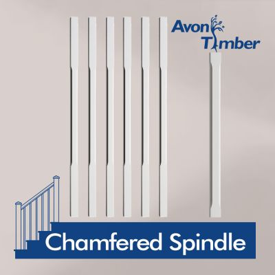 Benchmark White Primed Stop Chamfered Spindle