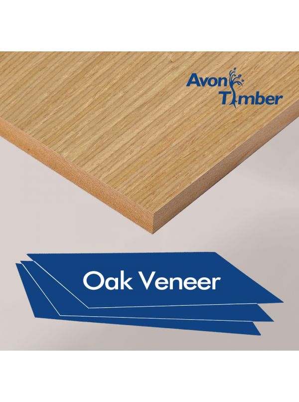 Decorative Veneered MDF Quarter Cut Oak Two Sides A/B Quality Avon Timber